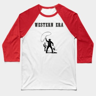 Western Era - Cowboy with Lasso 2 Baseball T-Shirt